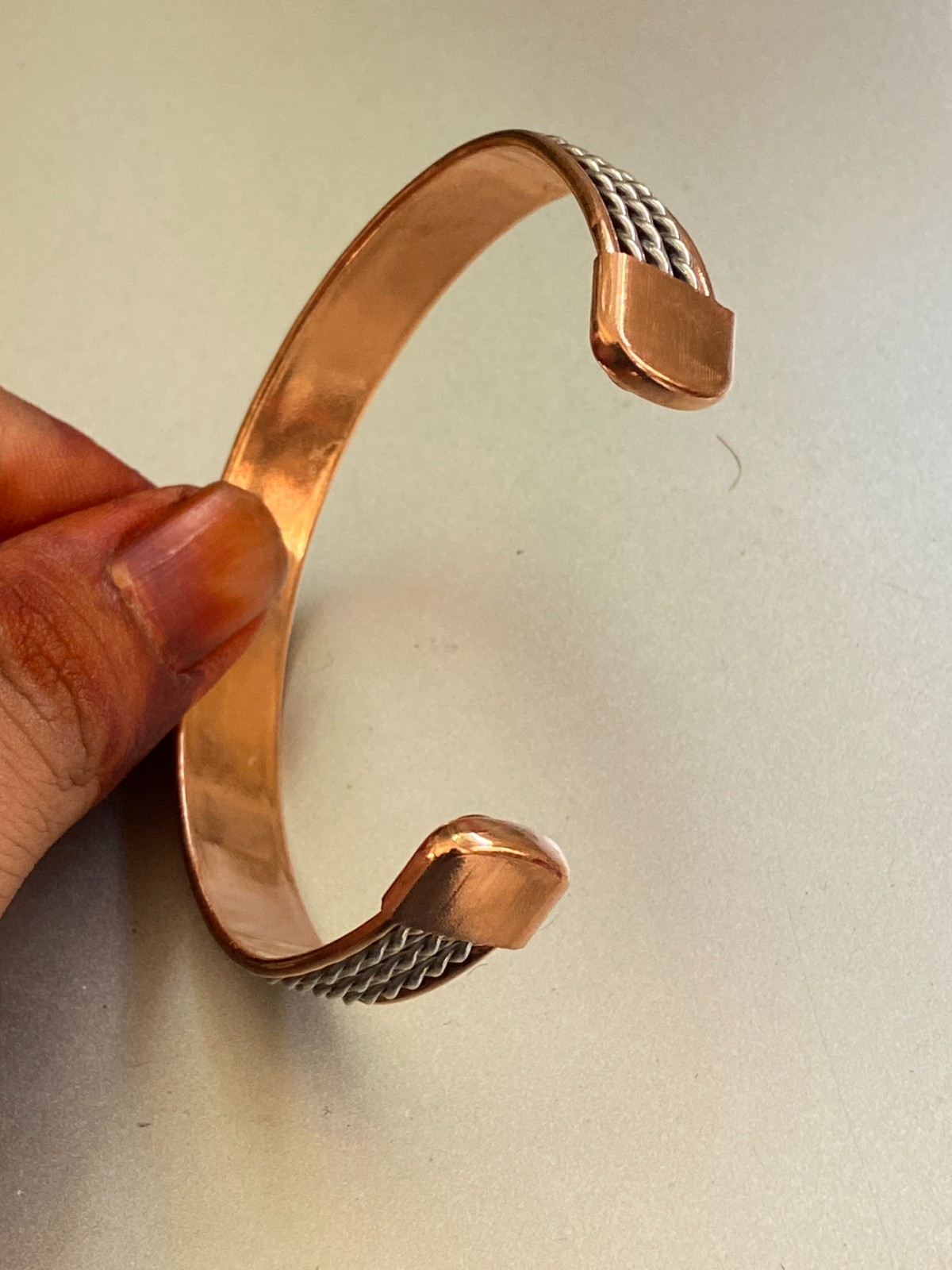 100% Copper Bracelet. Handmade Twisted Medicine Bracelet Arthiritis Pain Therapy