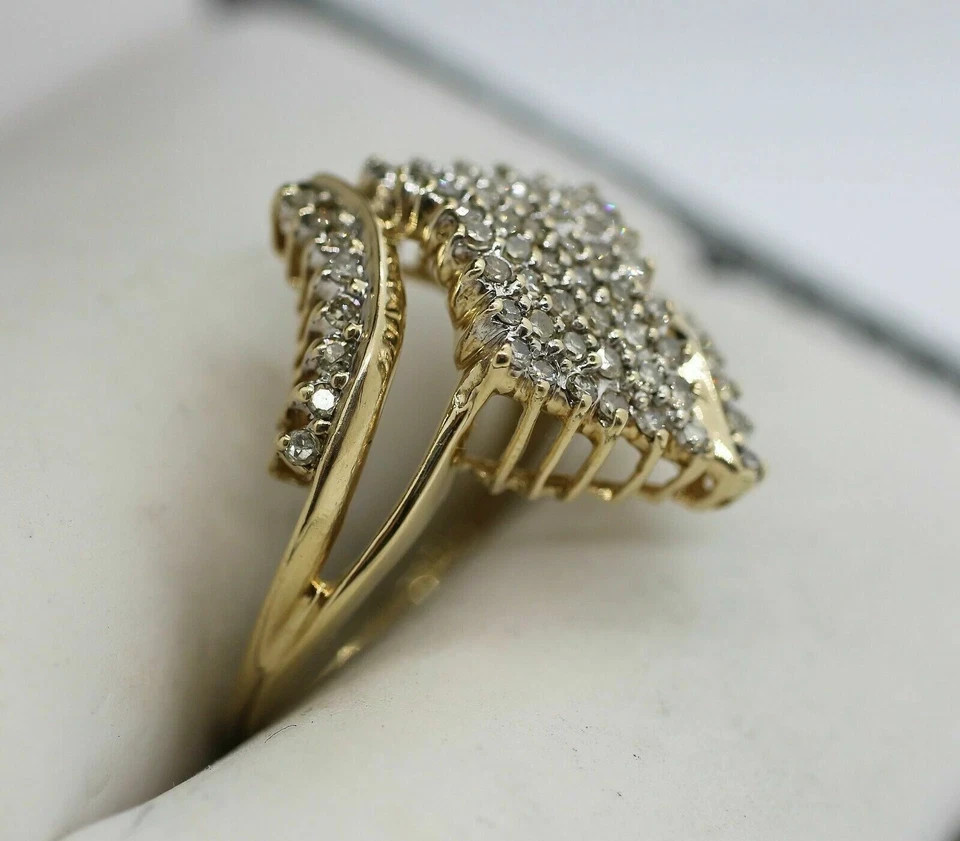 14k Yellow Gold Plated 3CT Round Cut Lab-Created Diamond Engagement Ring Women’s