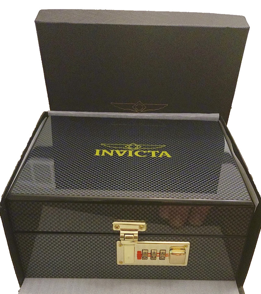 Invicta Specialty Display Box – Carbon Fiber Look. Glossy. Unique Find