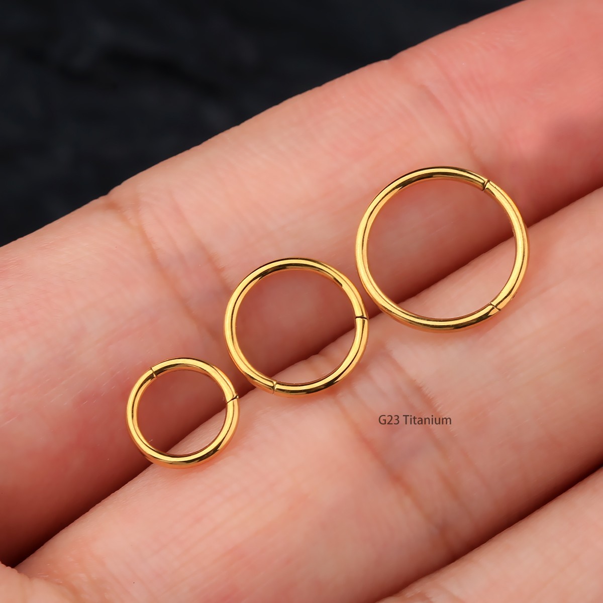 Titanium 18G Septum Clicker Gold Silver Classic Helix Cartilage Lobe Piercing