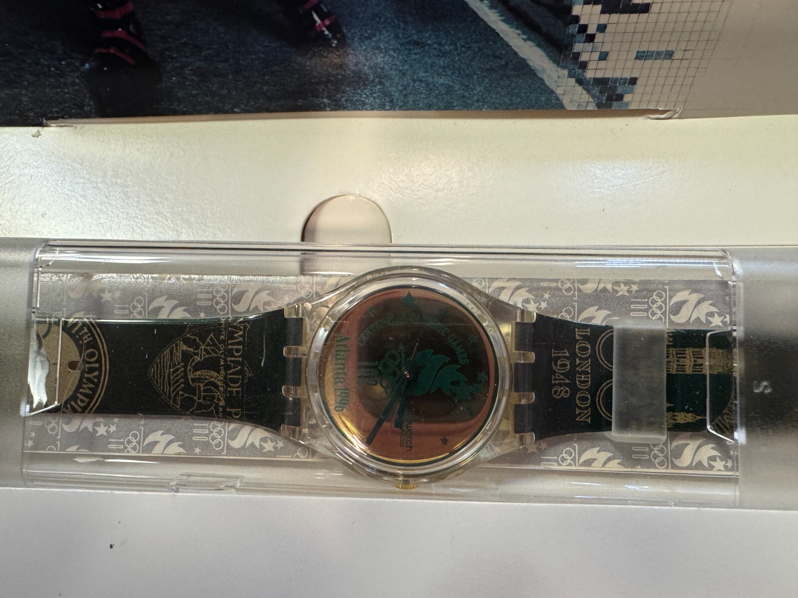 DAN JANSEN-ATLANTA 1996! Special Pack OLYMPIC Swatch with LTD#-NIP!
