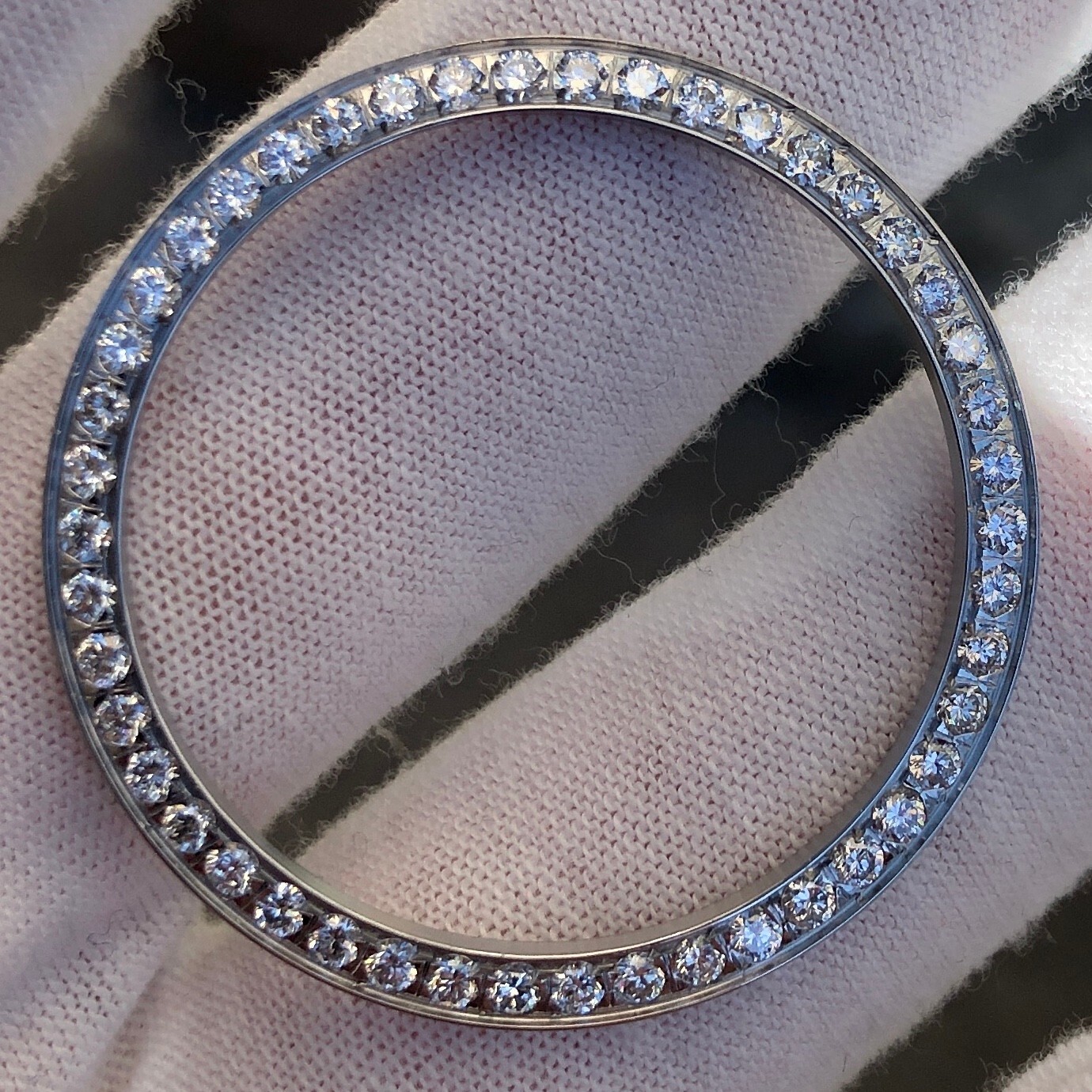 Custom 2.00 Carat Ct Rolex Datejust 41mm Stainless Lab Grown Diamond Bezel