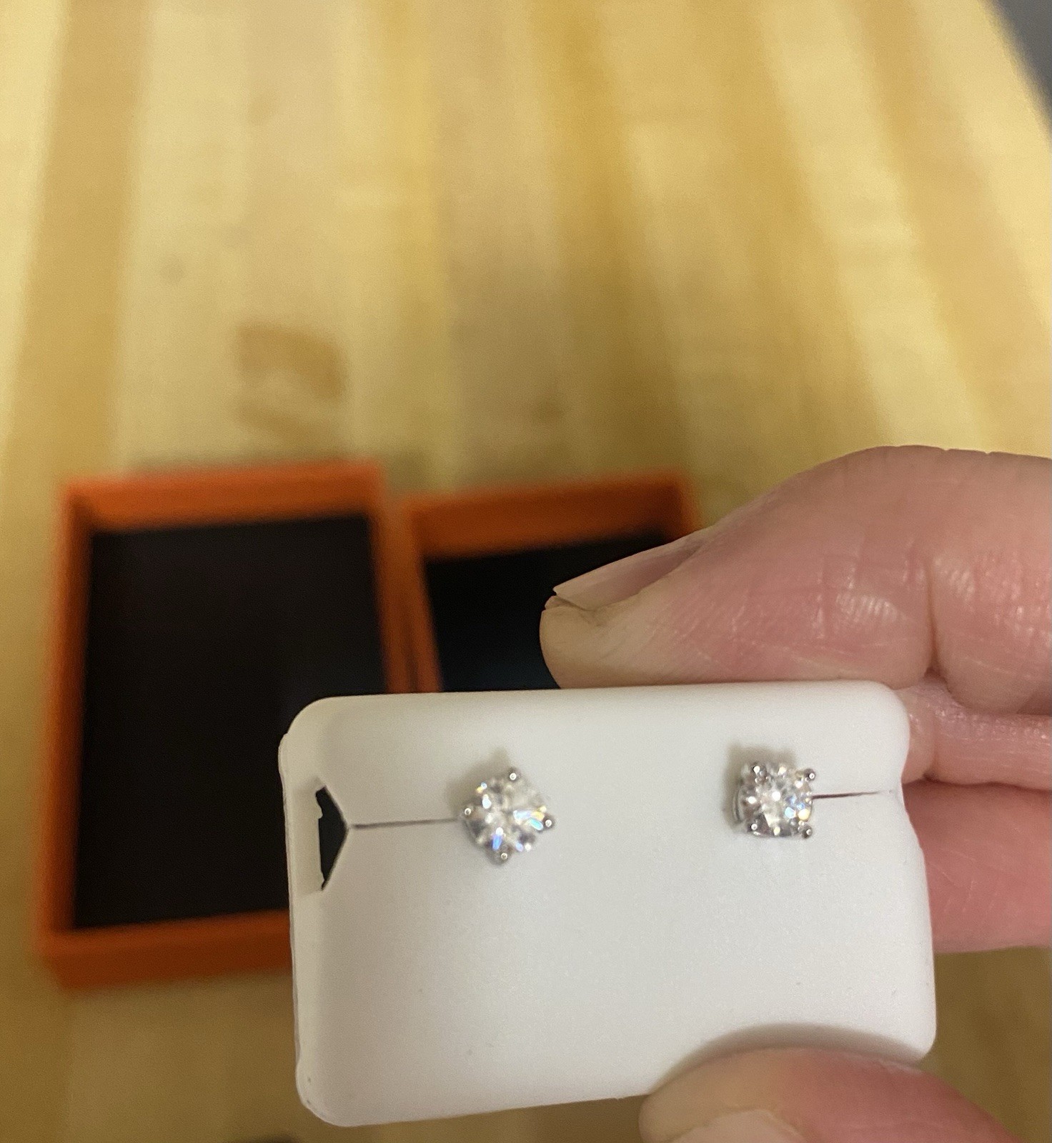 925 Silver Moissanite .50CTW small Stud Earrings With Gift Box