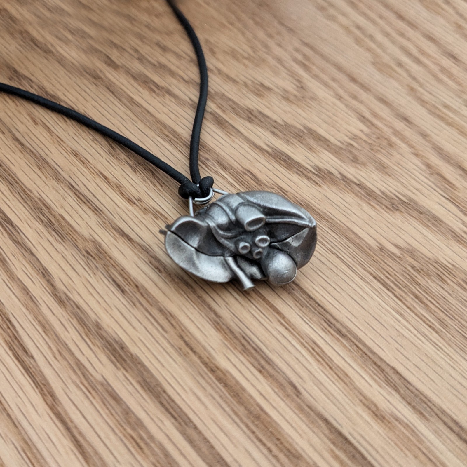 Articulating Human Liver Necklace – Pewter Hepatic Anatomy Pendant