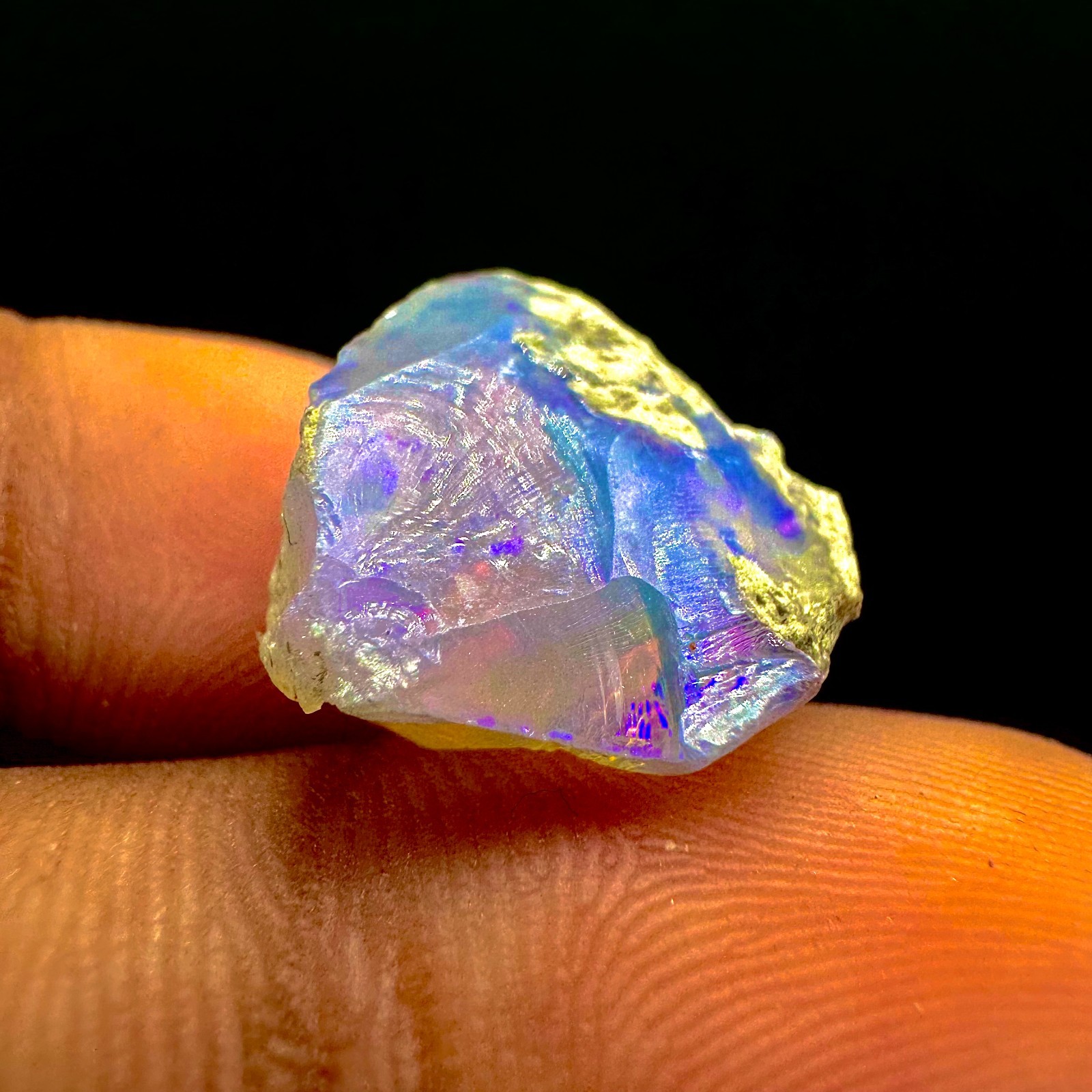 7.35 CTS Natural Ethiopian Opal Rough, Crystal Raw Welo Fire Opal Rough Gemstone