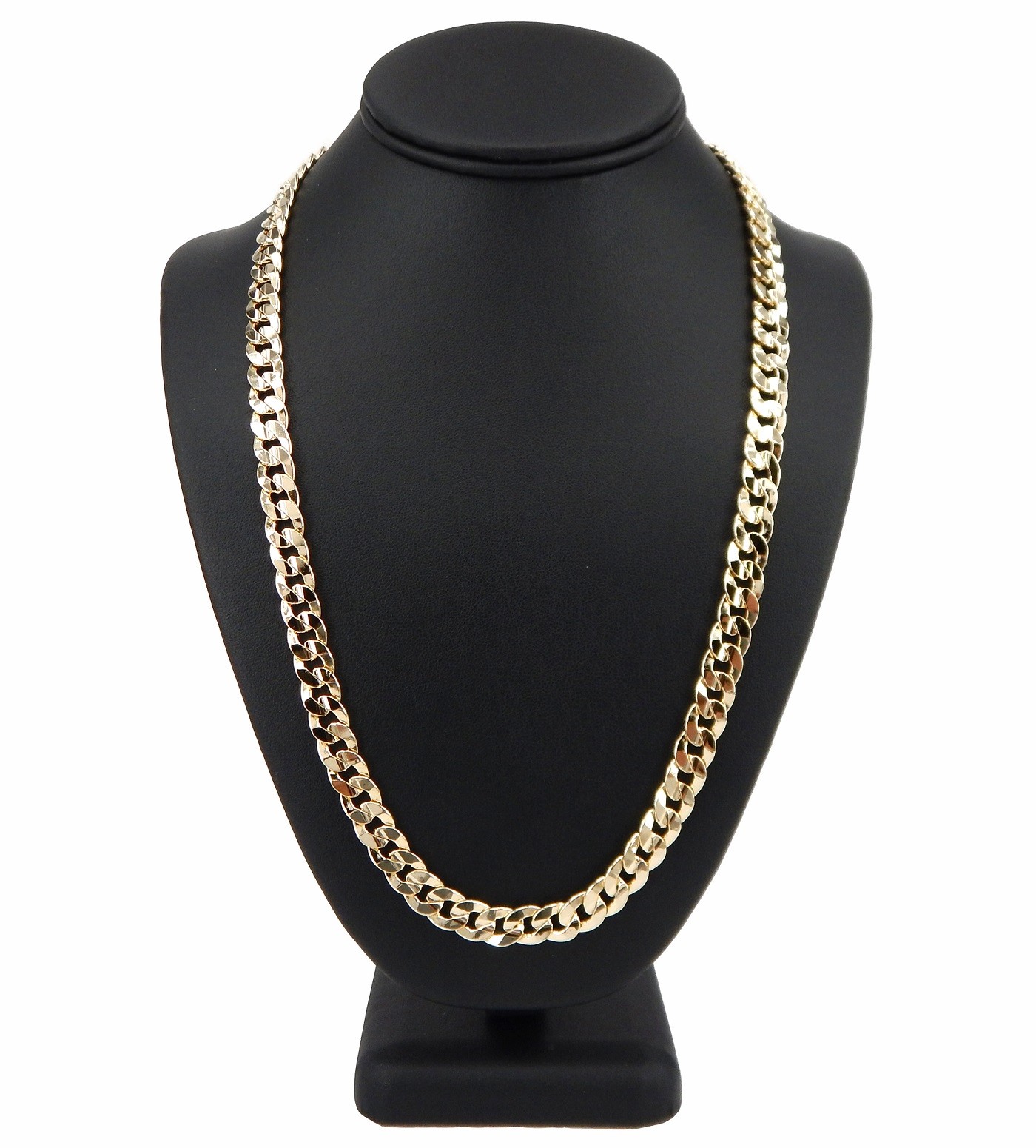 Men’s 10mm Concave Cuban link Chain Necklace 8″ 9″ 20″ 24″ 30″ Wholesale Lot