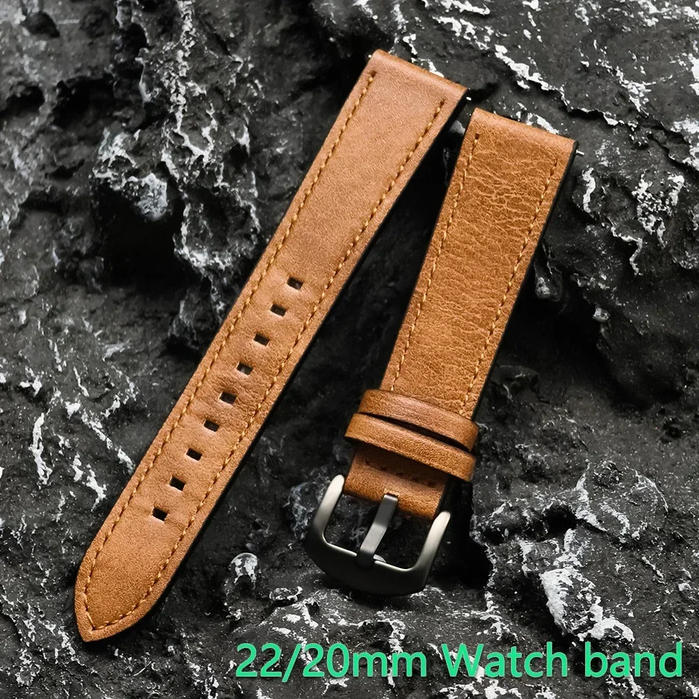 22Mm 20Mm Leather Strap for Xiaomi Redmi Watch 3/5 Active/ 3/5 Lite Soft Band fo