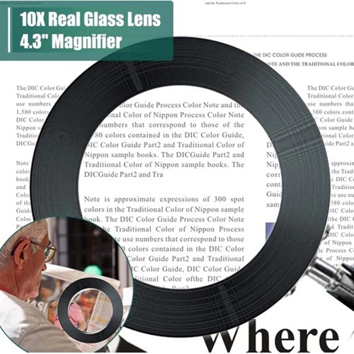 10X Magnifying Glass LED Desk Lamp With Base and Clamp forJewelry Making/Reading