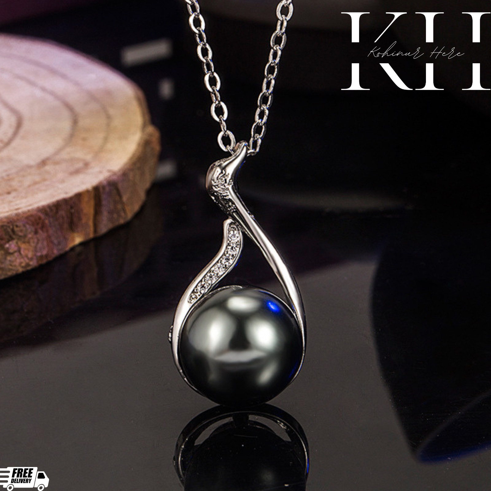 9-10MM GENUINE NATURAL PERFECT ROUND BLACK TAHITIAN PEARL NECKLACE 18 INCHES