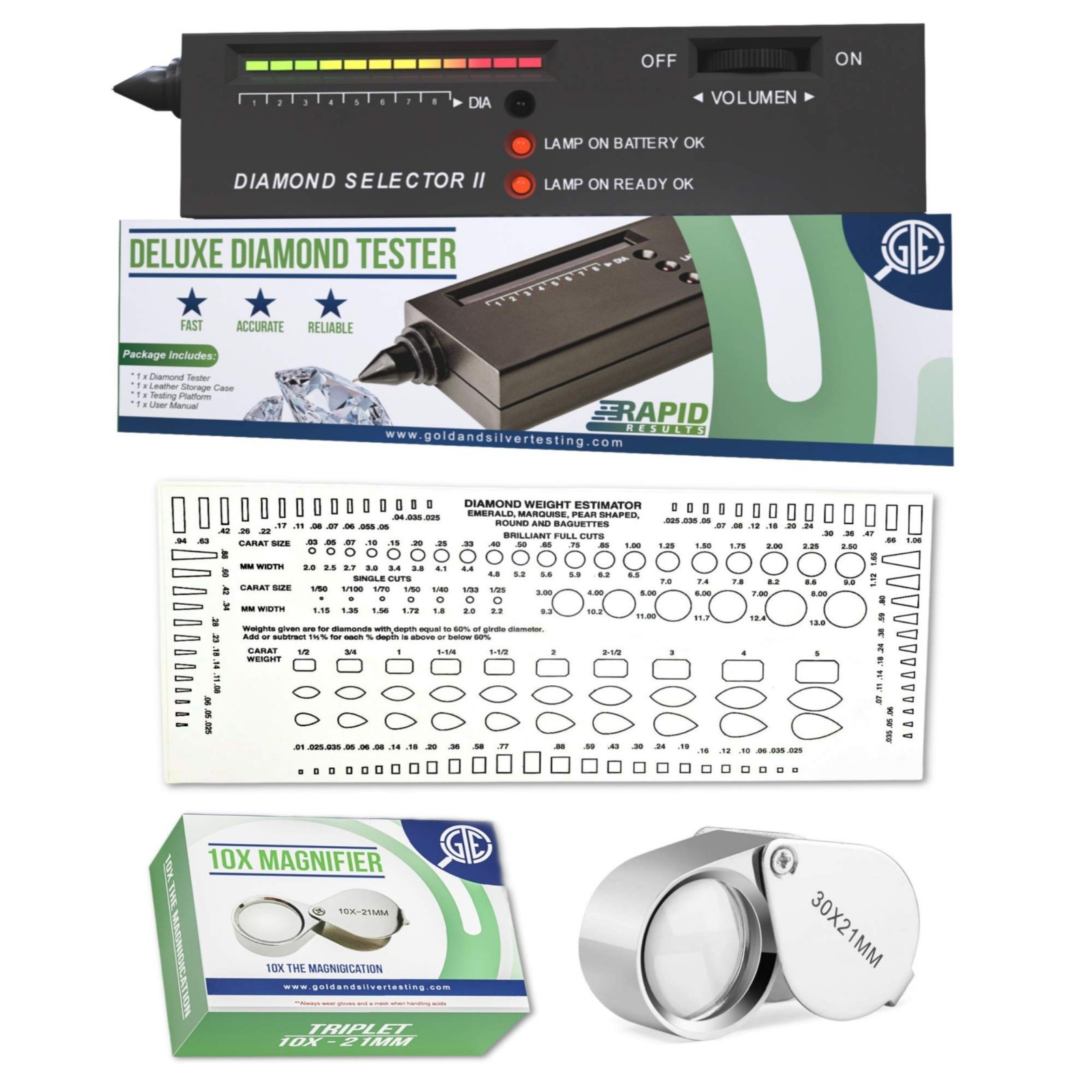 Electronic Diamond Tester Kit for Diamonds, Gemstones, Moissanites, Gold & Silve
