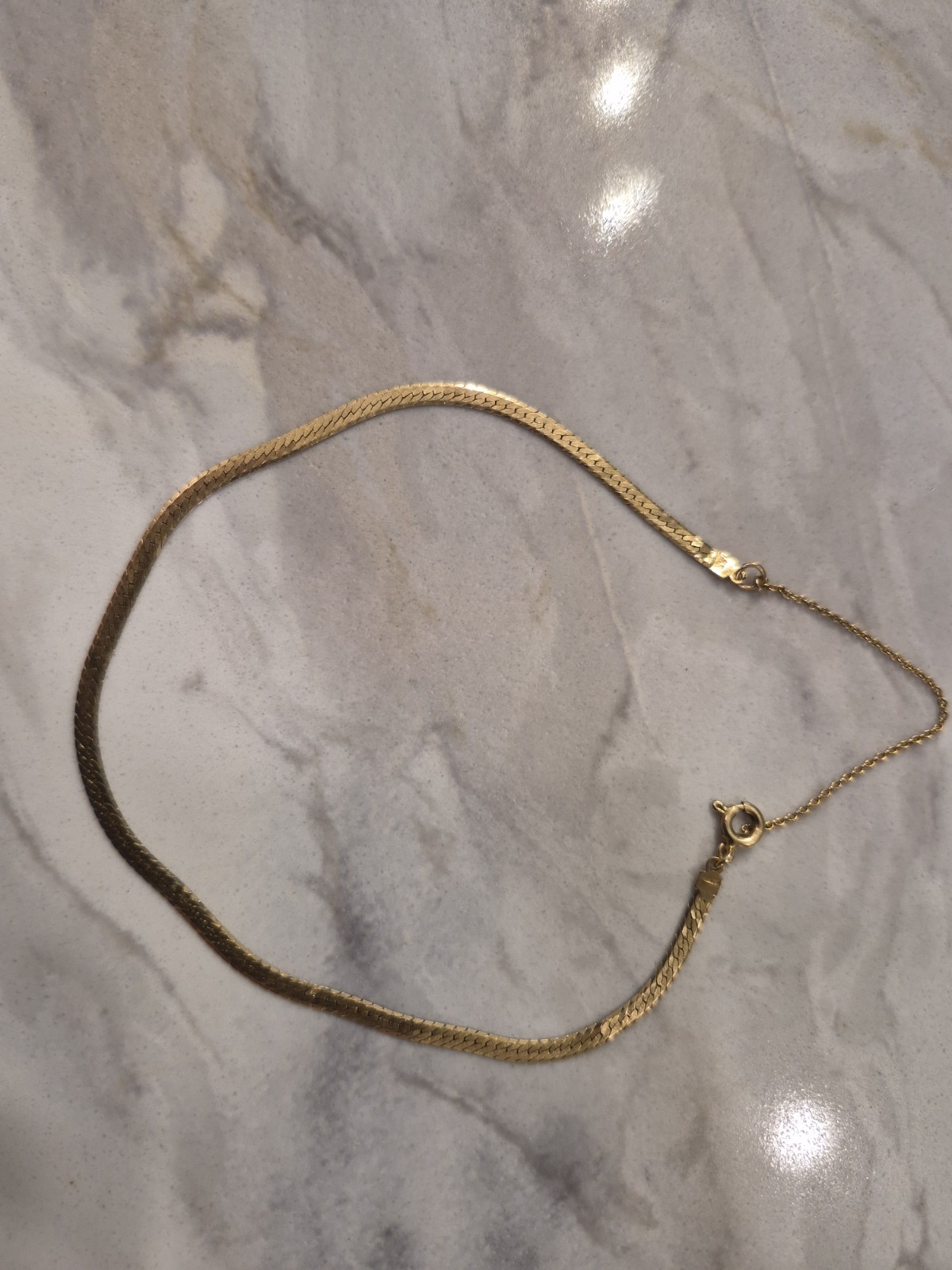 14k Gold Herringbone Bracelet 8 Inch 3mm Italy 2 Grams Real Fine Jewelry