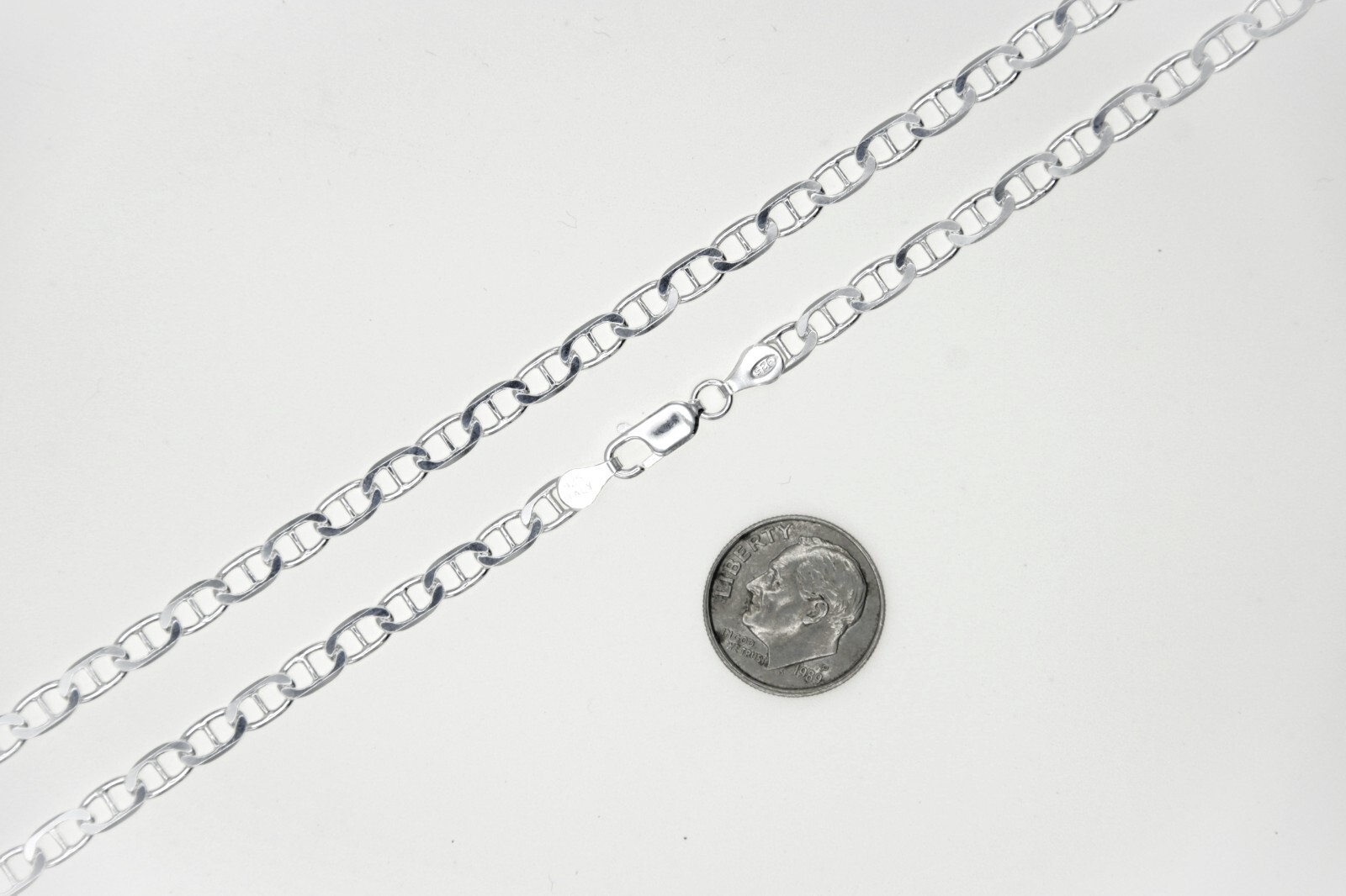 ITALY 925 SOLID Sterling Silver MARINER Chain Necklace or Bracelet 7″ – 36″