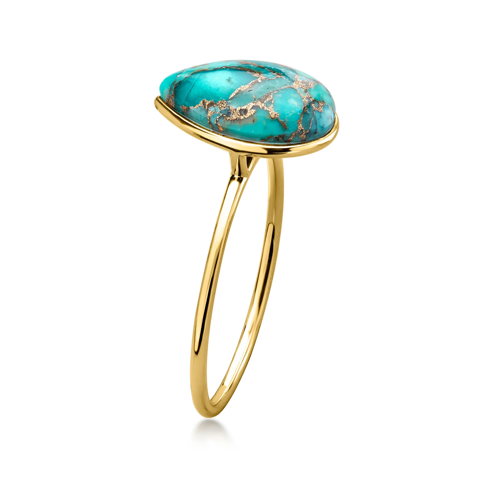 Ross-Simons Turquoise Ring in 10kt Yellow Gold