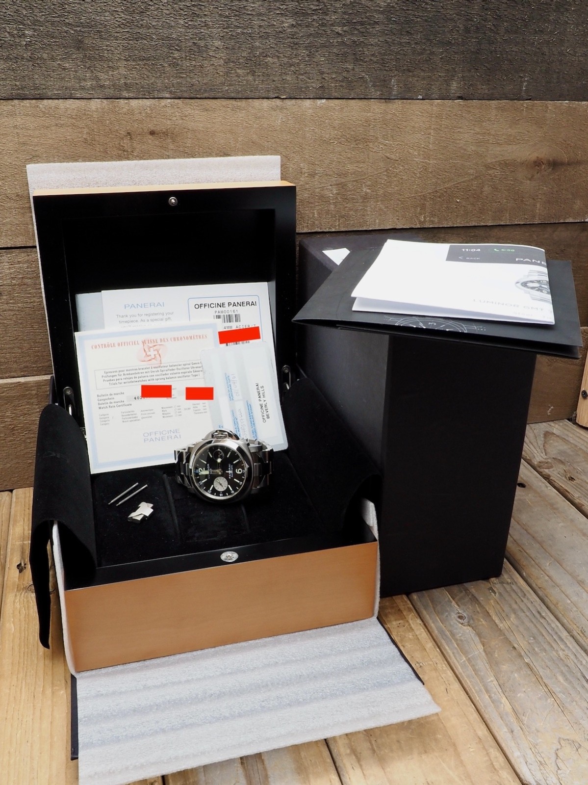 Panerai Luminor GMT Titanium/ Steel Bracelet PAM00161 With Box & Papers! RARE