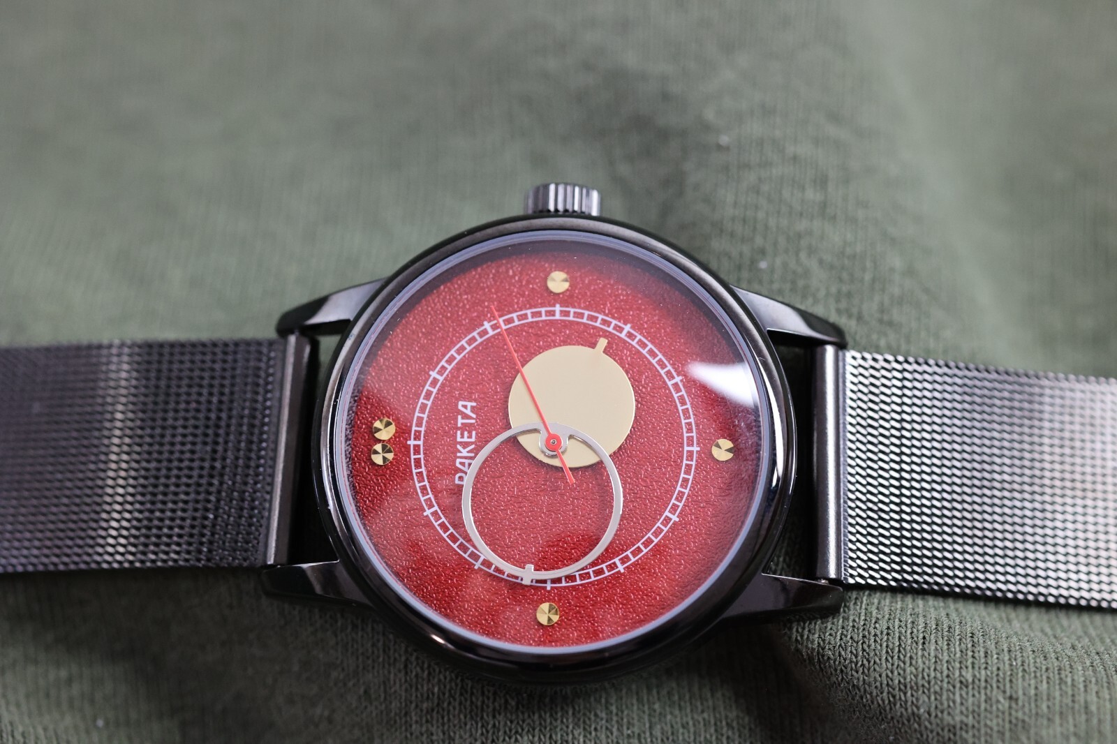 Unique Red Vintage Raketa Copernicus 1990s, Stylish Mens Watch, Soviet Watch 🚀