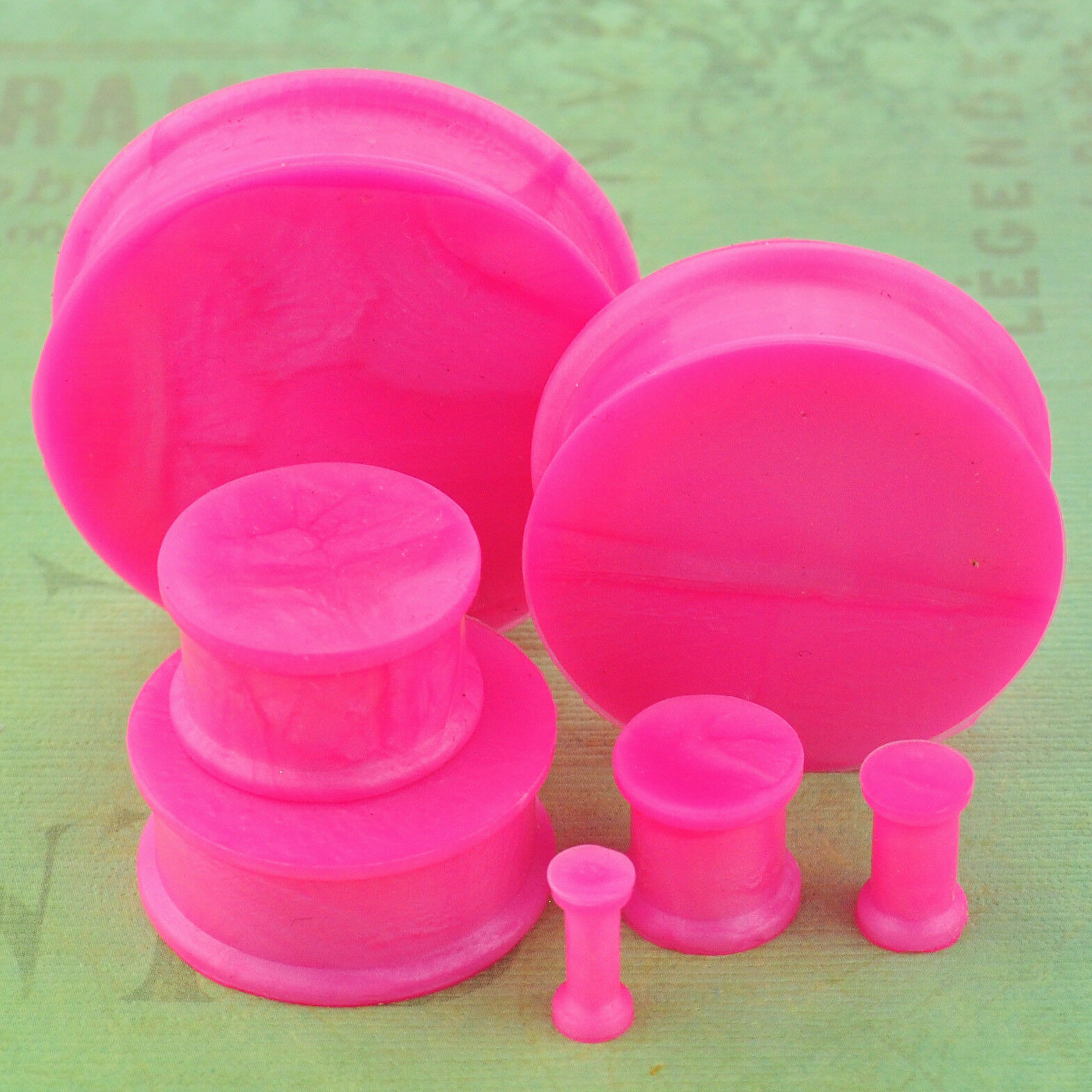 2 Pcs Solid Silicone Plugs Flexible Ear Gauges Expandar Stretcher Body Piercings