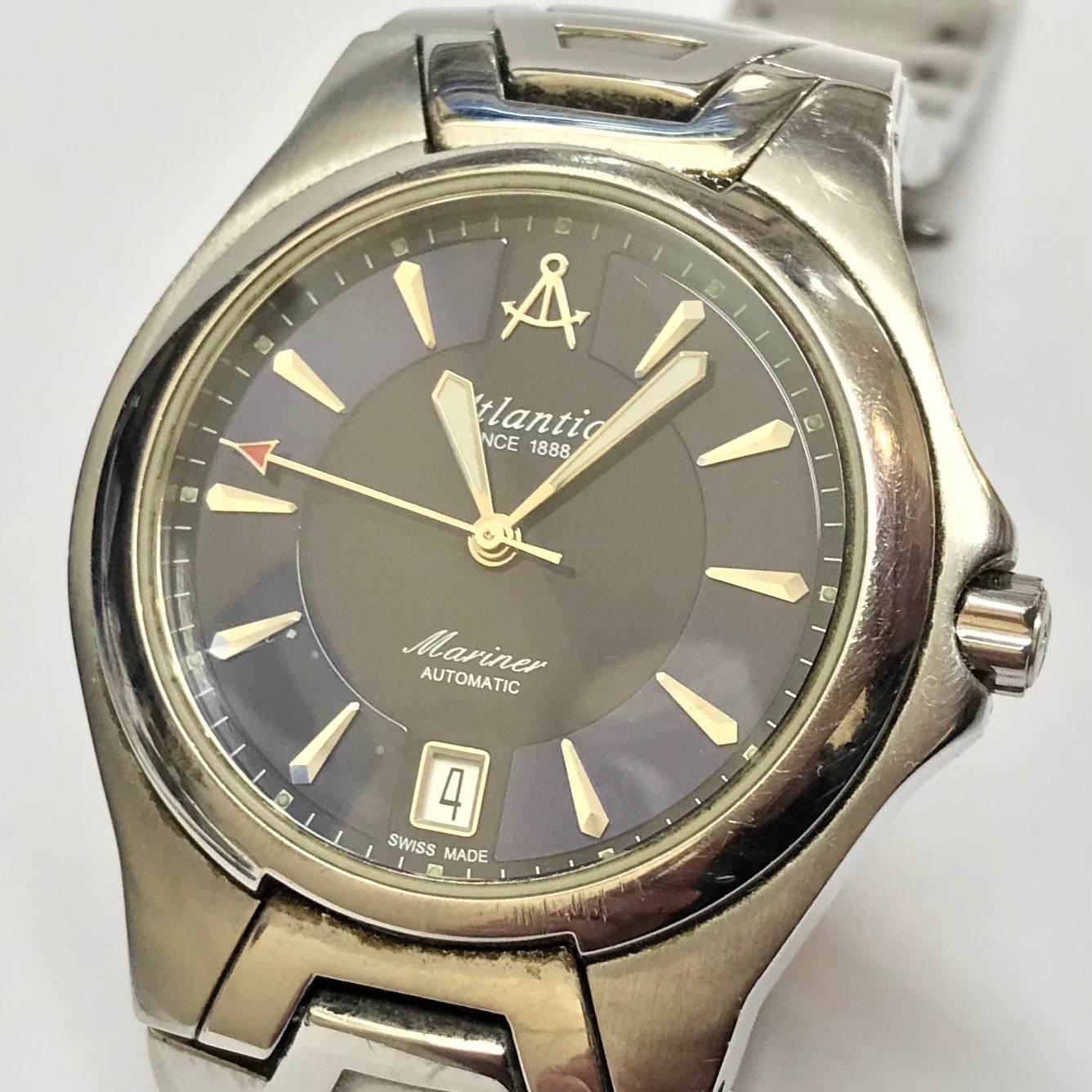 ATLANTIC 8075 Mariner Automatic Mens Watch 37mm AUTOMATIC Bracelet