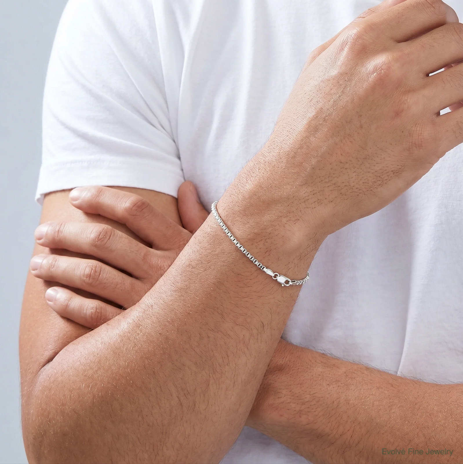 Sterling Silver 1.9mm Box Chain Bracelet 7″-8″
