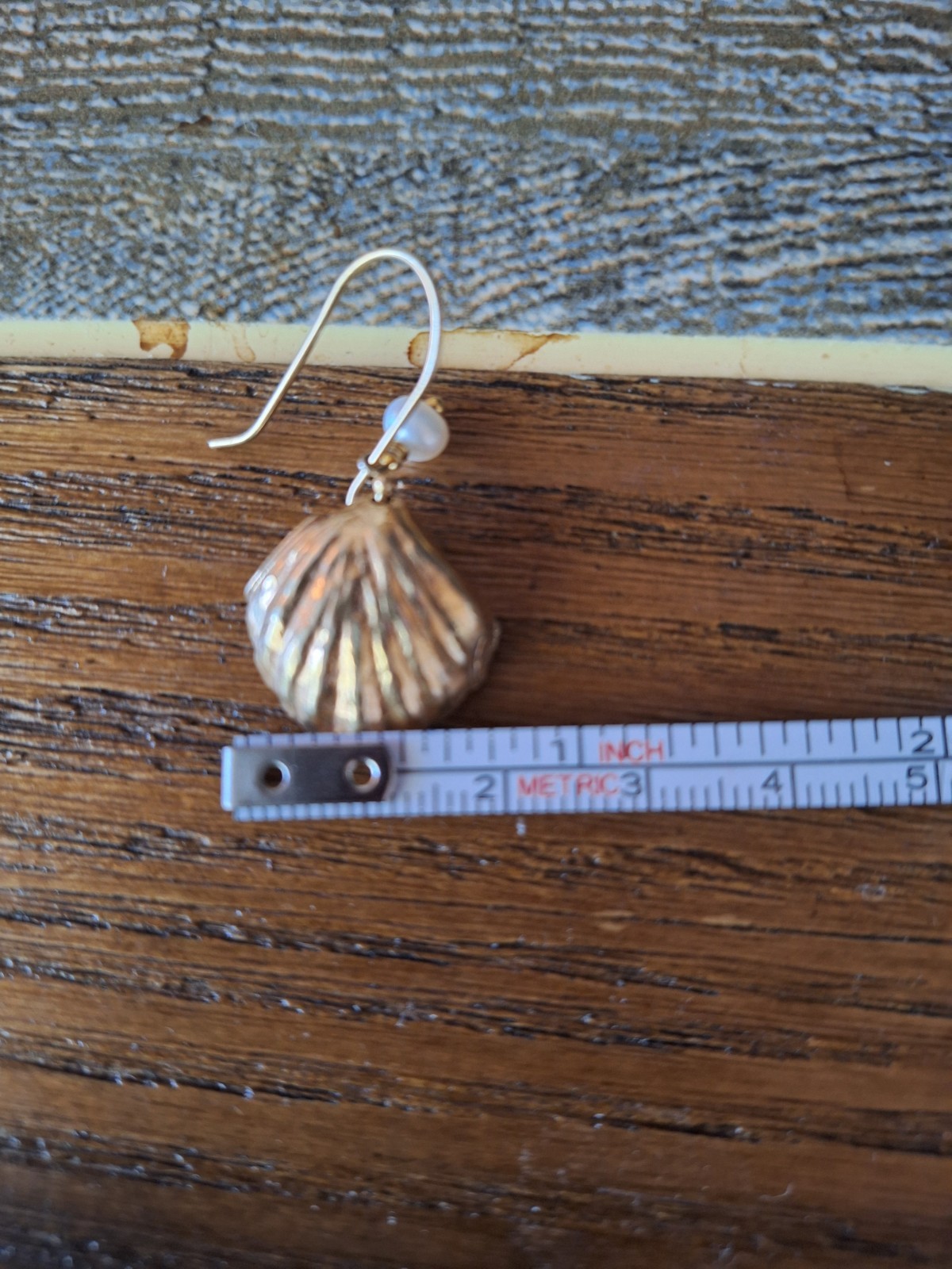 Vin 18″ 925 RL Israel Shell Shaped Necklace and Pierced Earrings. Chain – Italy