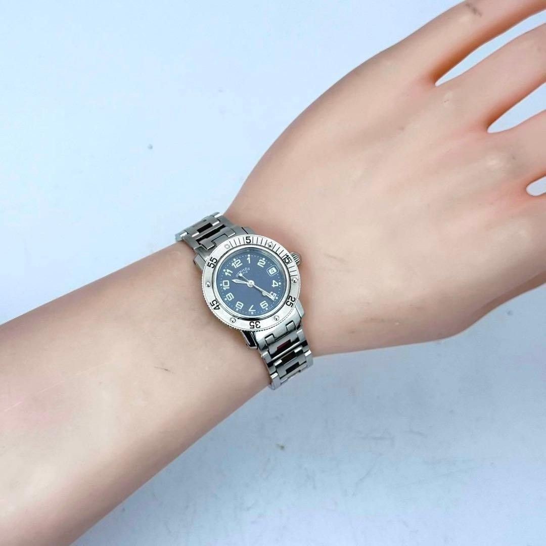 [B1P] Hermes Clipper Diver Navy Dial Mens Boys Size Quartz Wristwatch [m5n]
