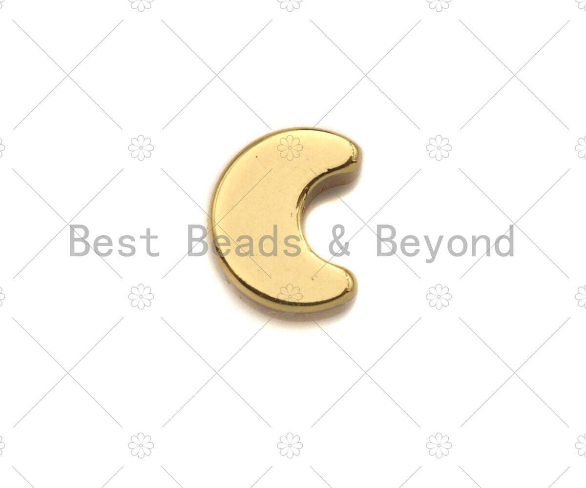 5pc Dainty Cresent Moon Spacer Beads Charm for Jewelry Making, 3x7mm – sku#Y308