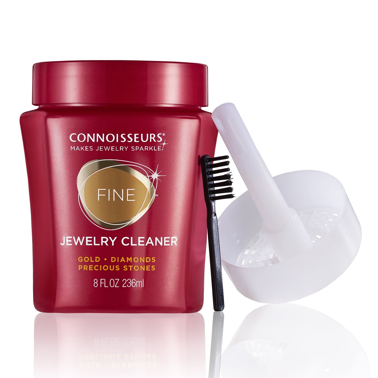 Fine Jewelry Cleaner Solution Gold Diamonds Platinum & Gemstones 8 fl oz