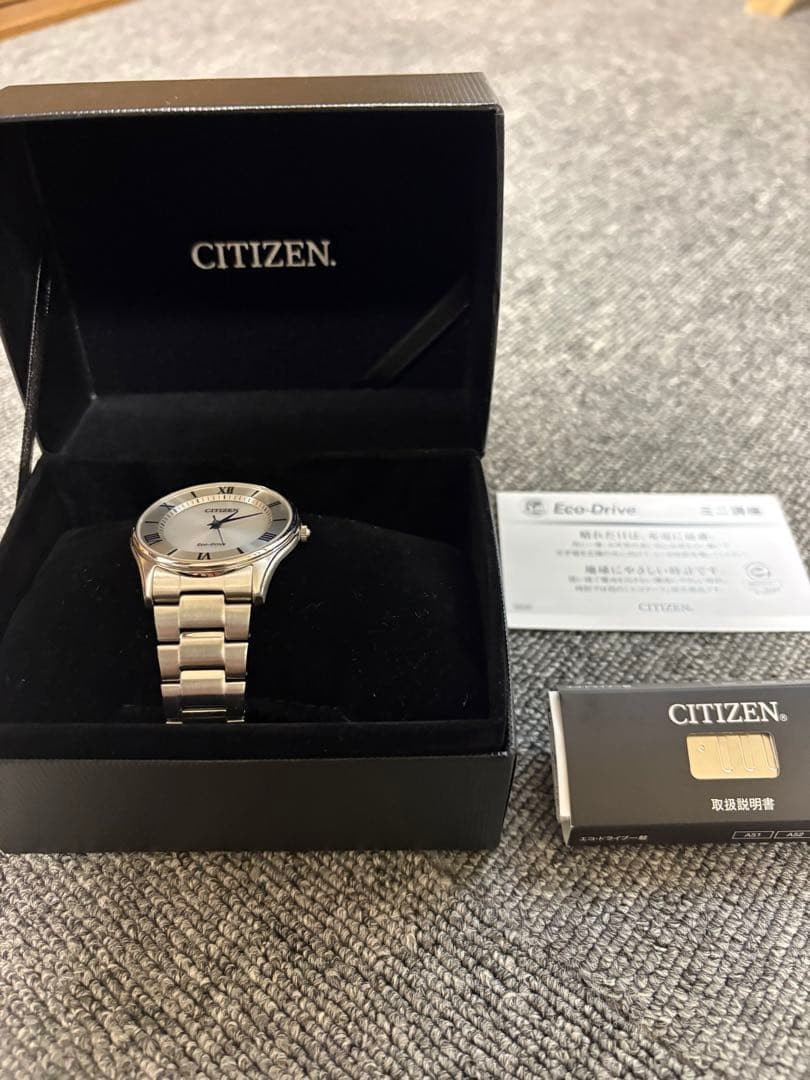 CITIZEN Eco Drive Mens Watch Silver Dial Stainless Steel Untested