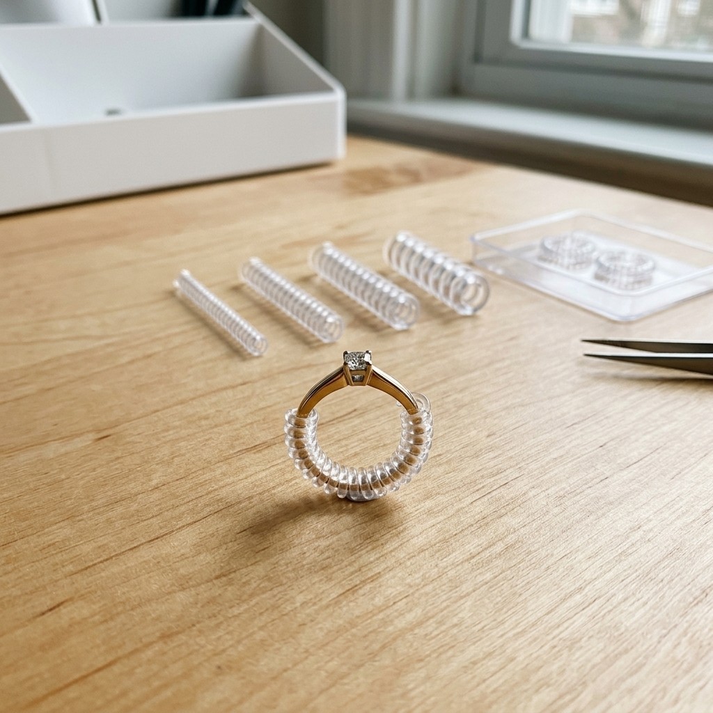 4Pcs Clear Invisible Ring Size Adjusters Mixed Set for Loose Rings