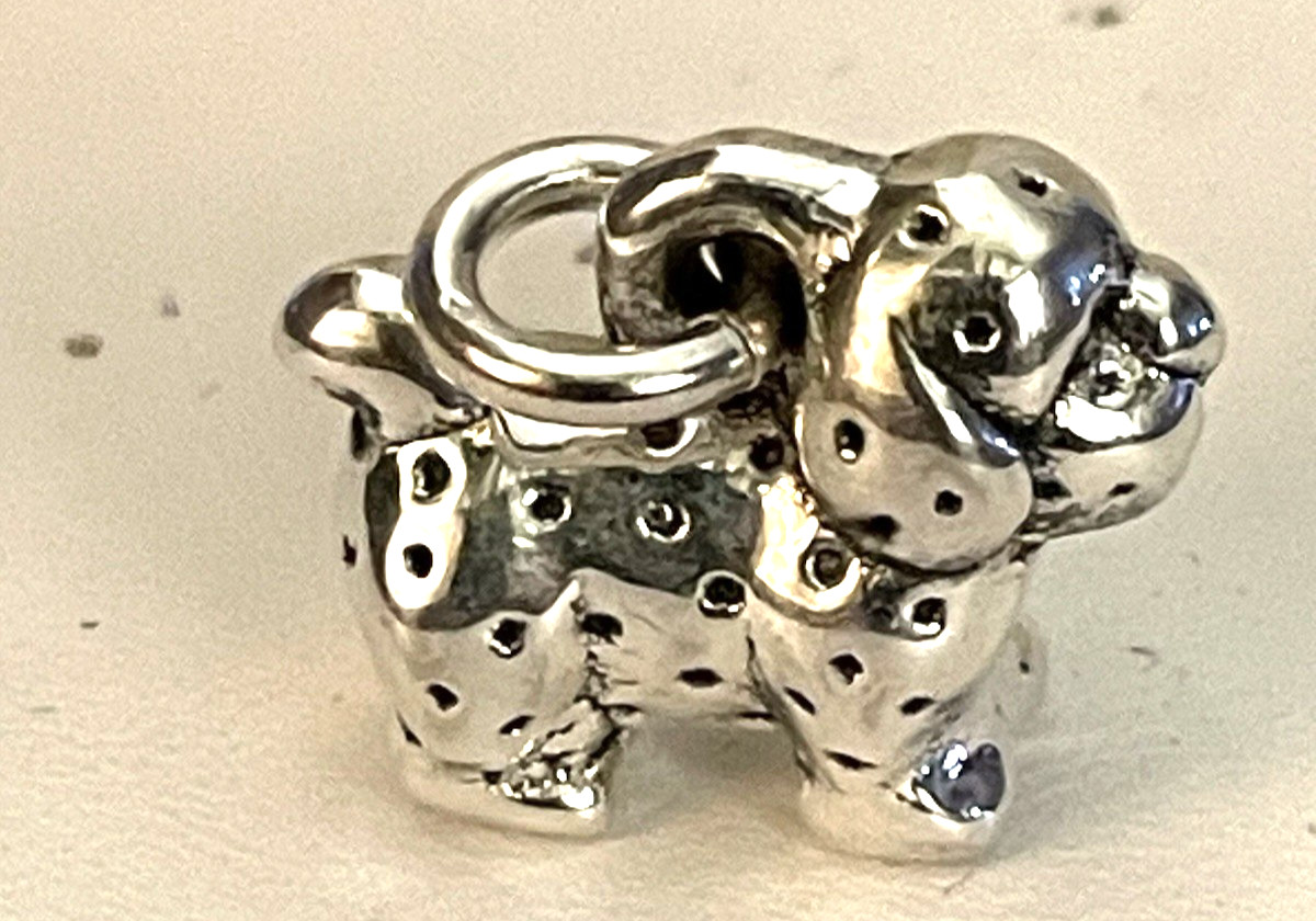 PUPPY CHARM/ PENDANT- STERLING SILVER 2 GRAMS