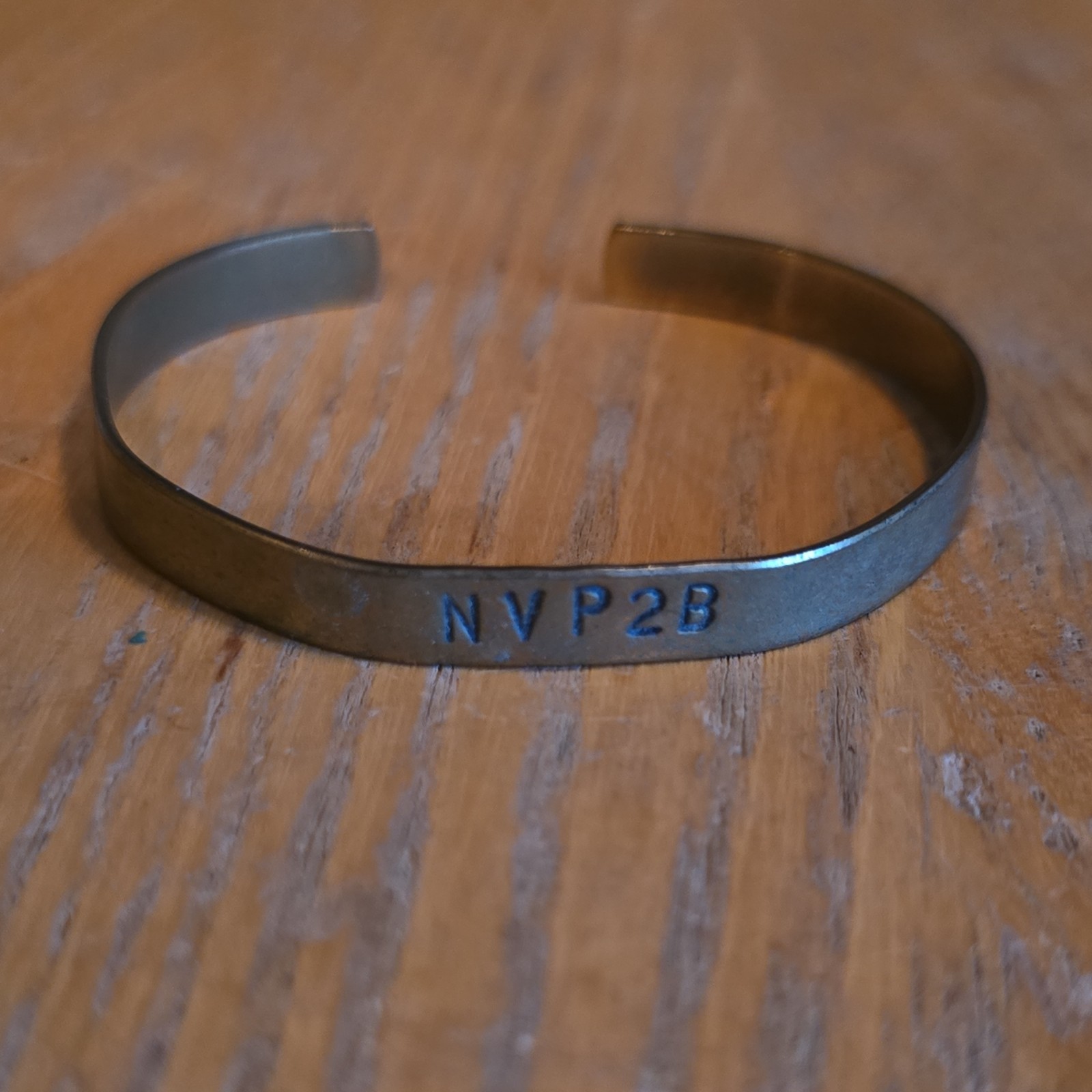 Black Engraved Metal Cuff Bracelet Cuff Closure NVP2B Marking No Stone