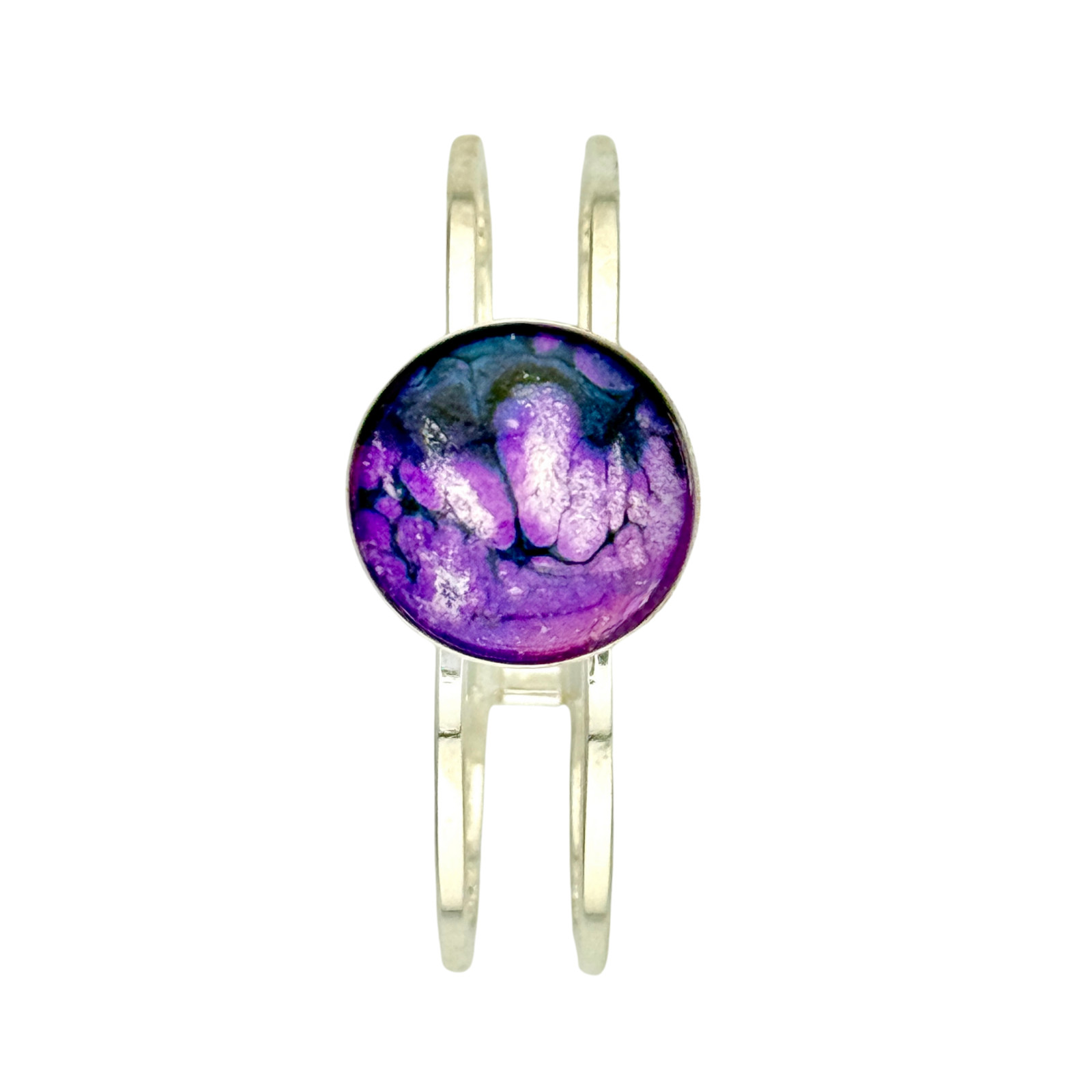 Silver Bracelet Handmade “Twilight Purple” Spring Style