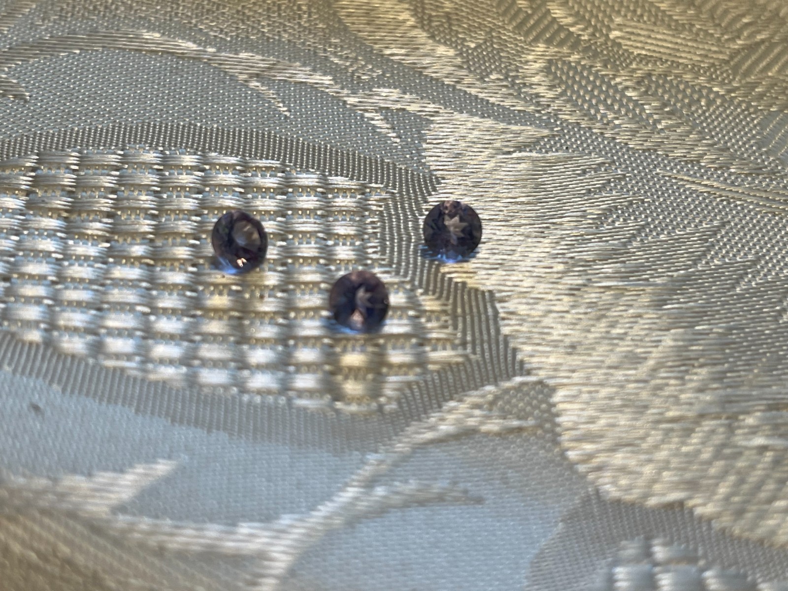 Three Natural 5mm round Amethyst-Not heat treated or enhanced