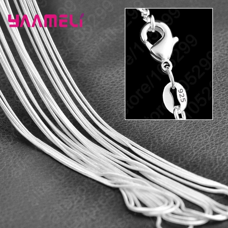 Wholesale 10pcs 925 Sterling Silver 1mm 16-24 Rolo Chain Necklace –
