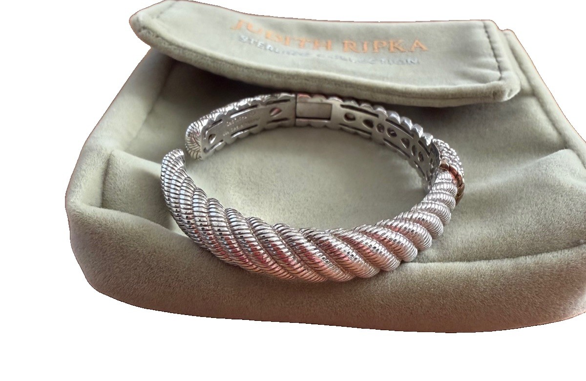 Judith Ripken Cuff And Hoop Earrings Sterling