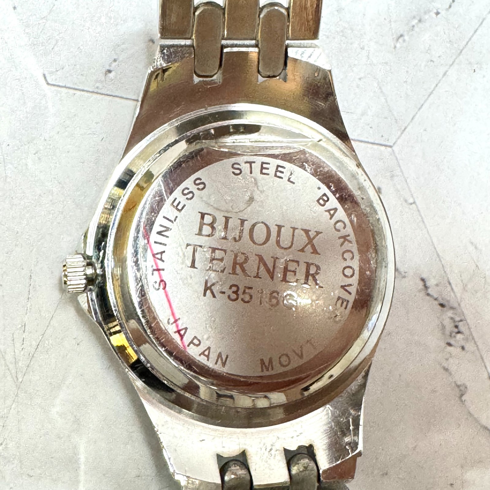 Bijoux Terner Mens Watch Silver Tone Dress Formal Black Face K-3516G NEW