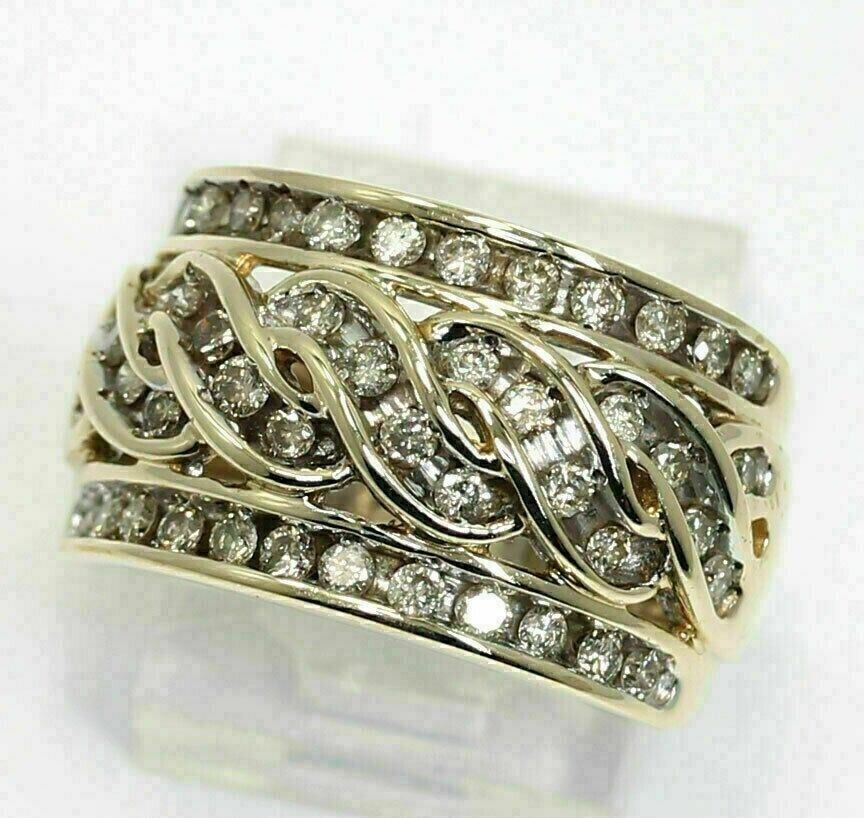 1.50 Ct Round Cut Lab-Created Diamond 14K Yellow Gold Over Engagement Band Ring