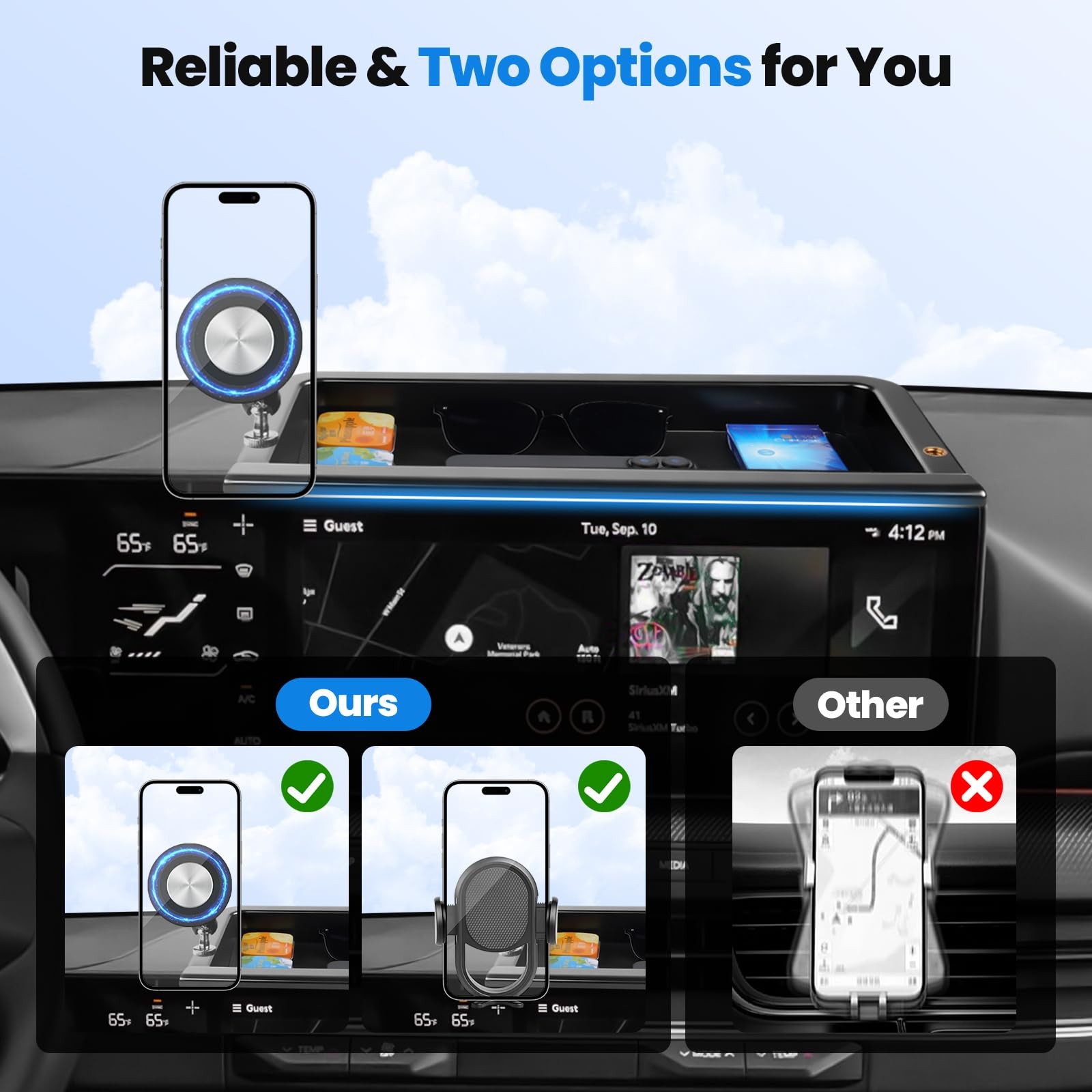 Karltys Upgraded 360 Rotation Phone Holder For Kia K4 2025 2026 Accessories