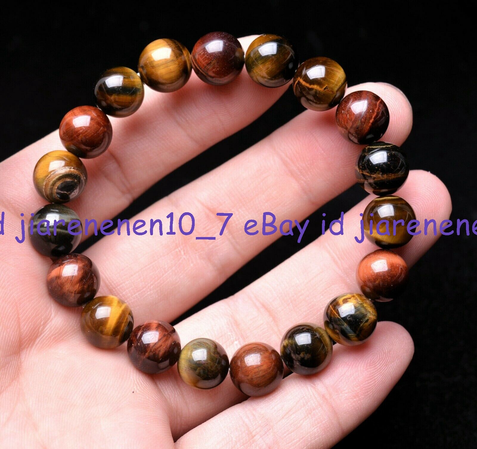 Wholesale Natural 6/8/10/12mm Multicolor Gemstone Round Beads Bracelet 7.5”