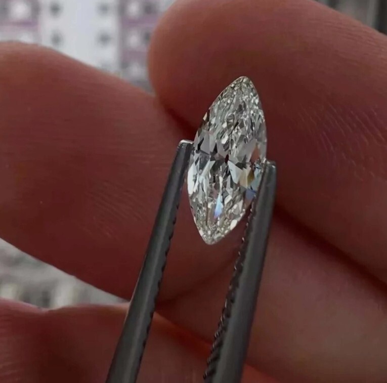 Certified Loose CVD Diamond Marquise Lab Grown 1 Pc D Color 3 x 5 mm IF Clarity