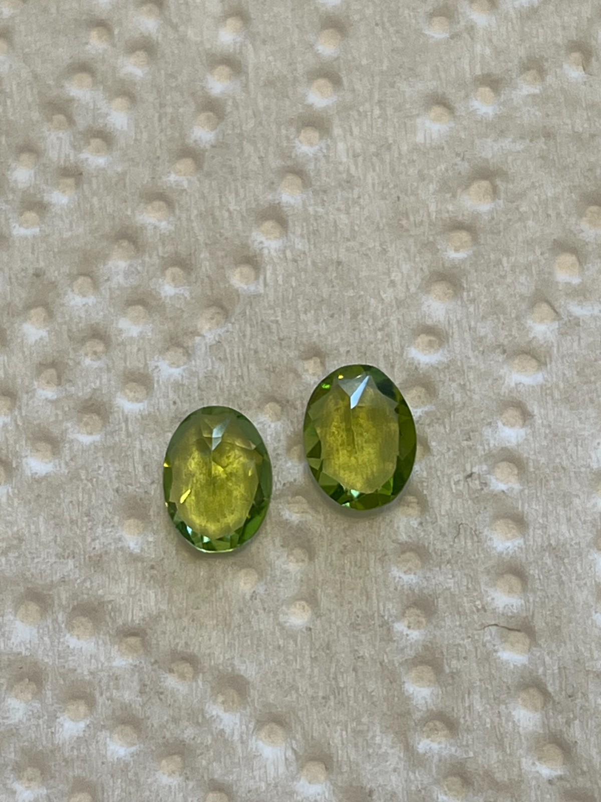 Two Natural Oval Peridots 8x6mm Not Heat Treated or Enhanced