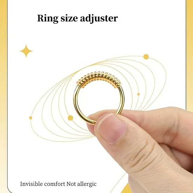 Transparent Silicone Ring Size Adjuster Invisible Spiral Tightener Jewelry Tool