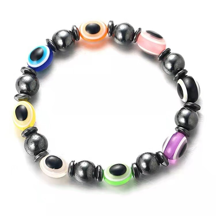 Bulk 50 Bracelets Evil Eye Good Luck Protection Fashion Unisex Fatima Stretchy