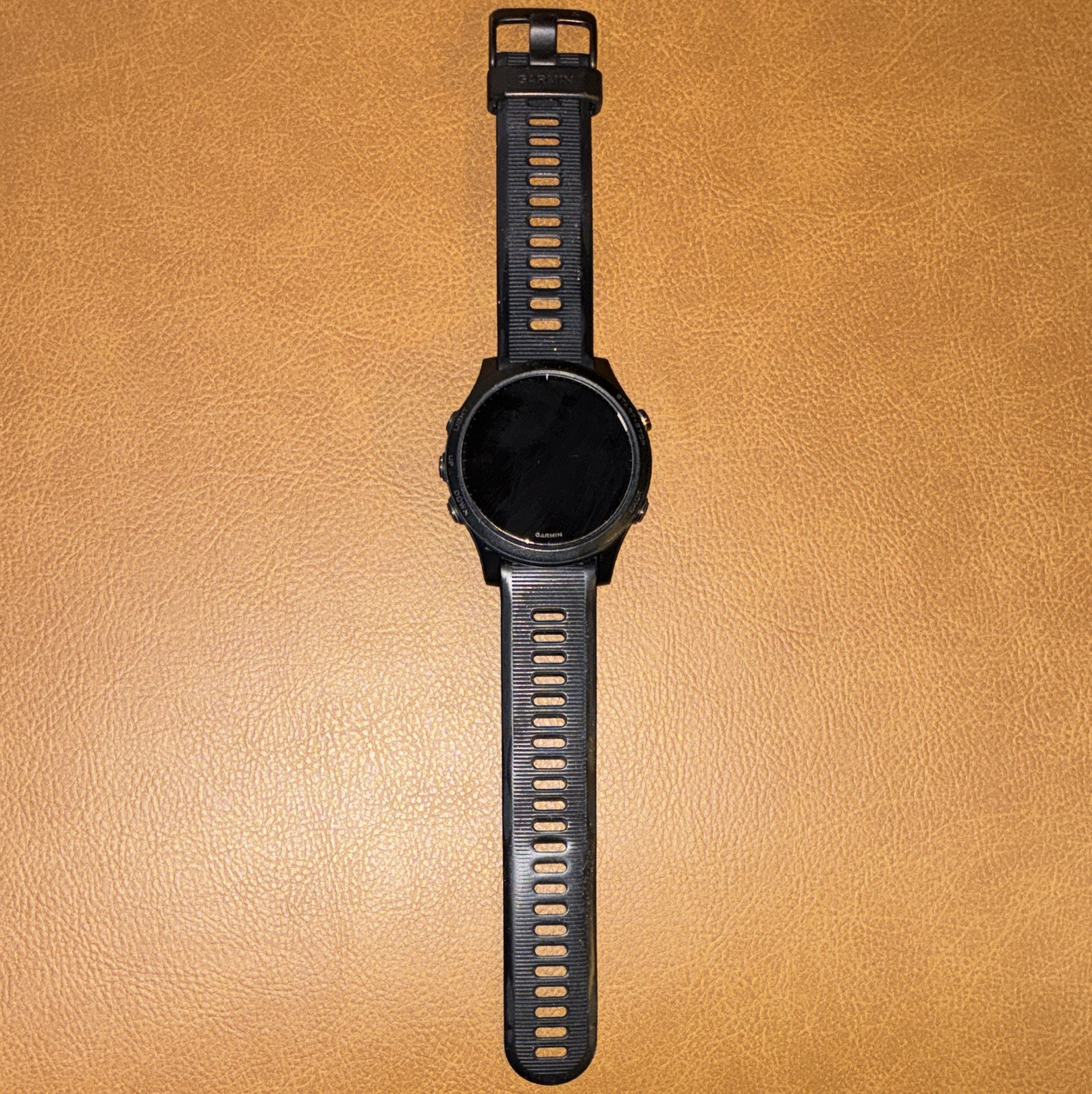 Garmin 945: GPS Digital Sport Wristwatch 47mm Black Plastic Case Silicone Band