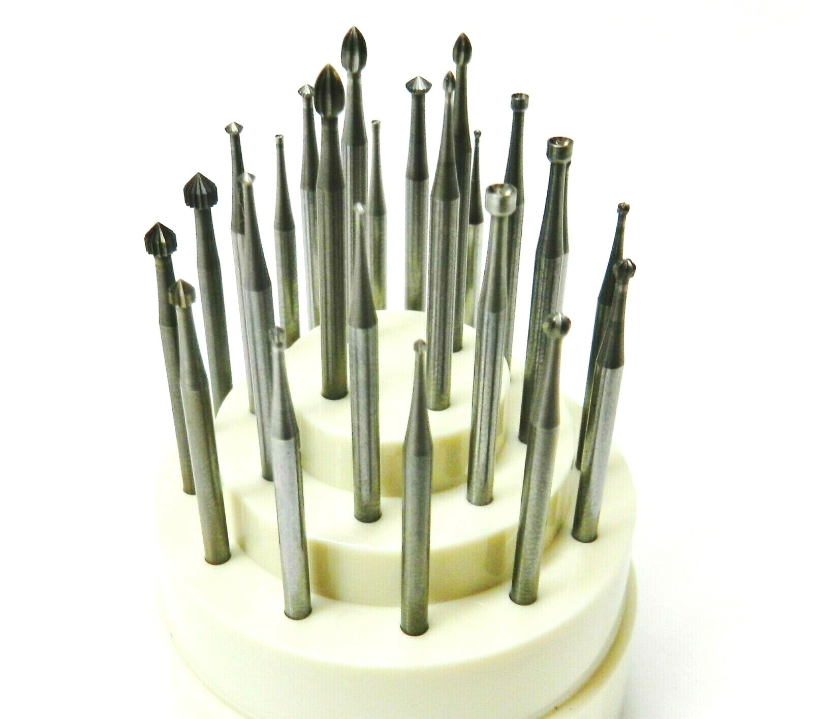 Jewelry Making Bur Set 24 Piece Assortment Jewelers Setting Burs 5 Shapes Swiss