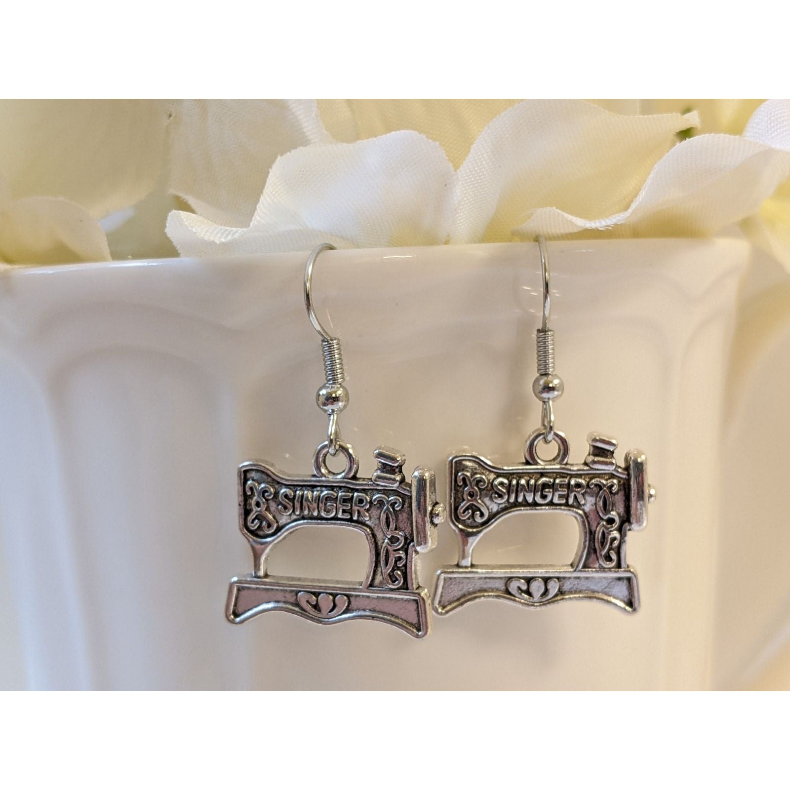 New Sewing Machine Charm Drop Dangle Hook Earrings Fashion Jewelry