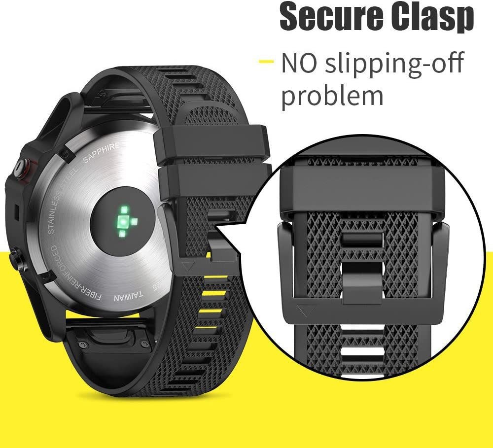 Quick Fit Release Silicone Band for Garmin Quatix 7 Sapphire Edition 7 6 5 Strap
