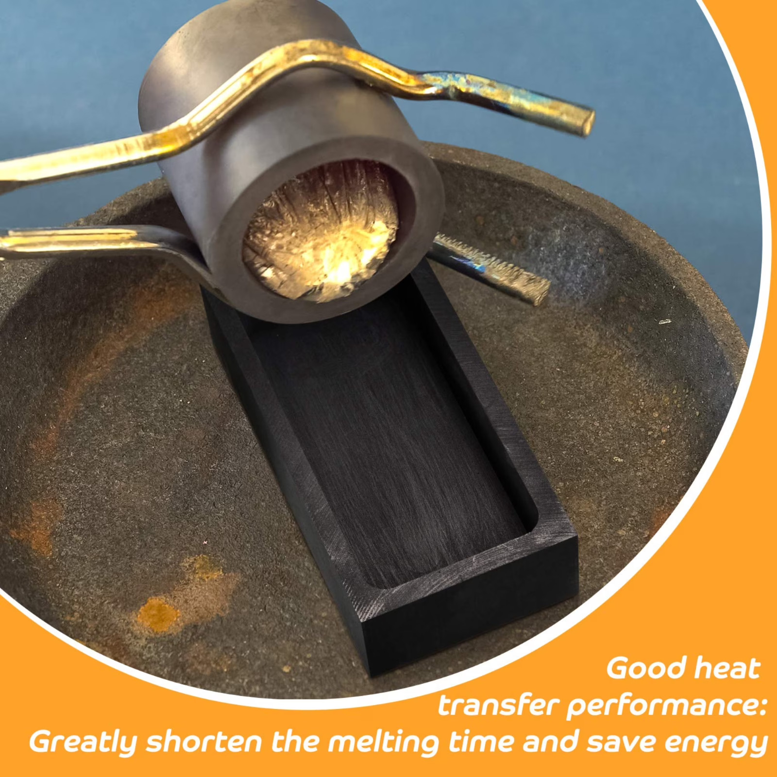 2 Pieces Premium Graphite Ingot Mold for Metal Casting – High