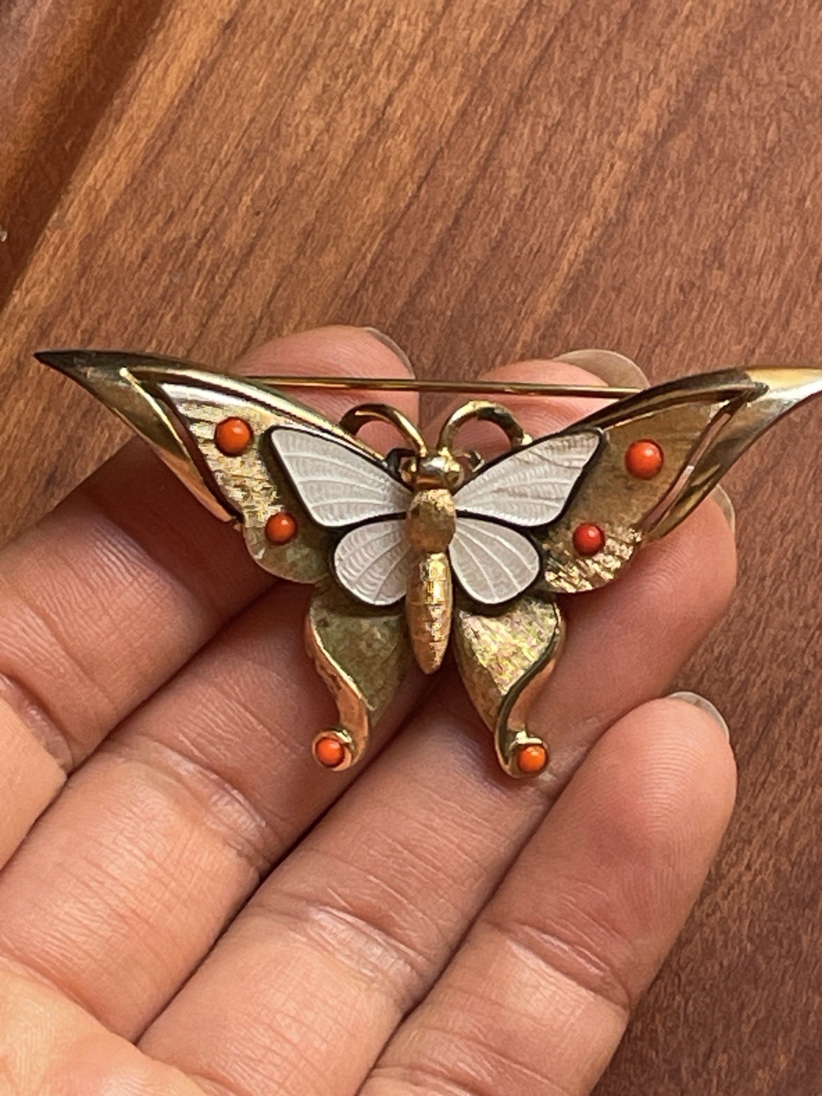 Stunning Vintage 1965 Signed Marcel Boucher Butterfly Brooch Pin (Design #9155P)