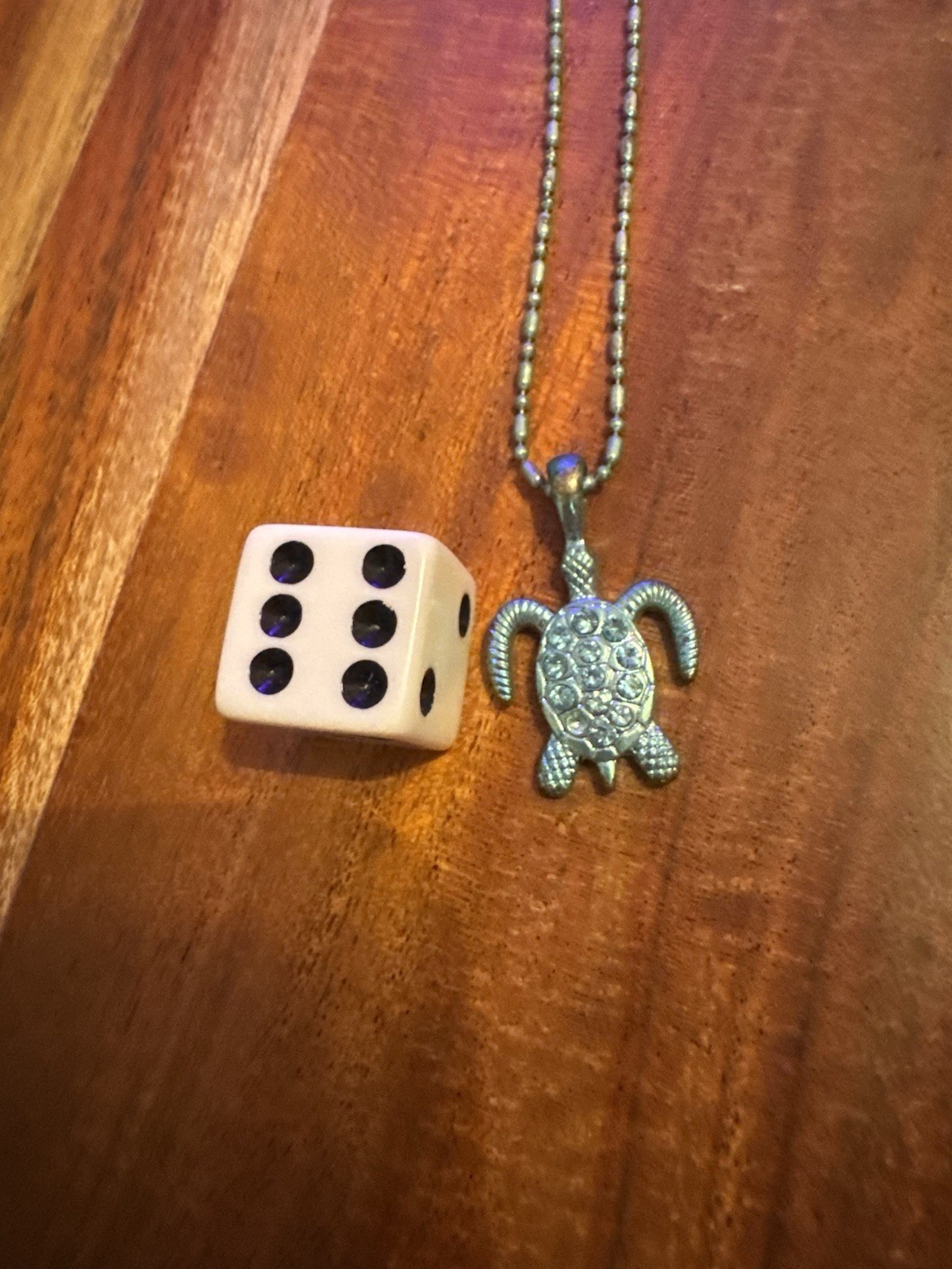 Teal Y2K Surf Turtle Charm Pendant Necklace teal Rhinestones Ball Chain Lobster