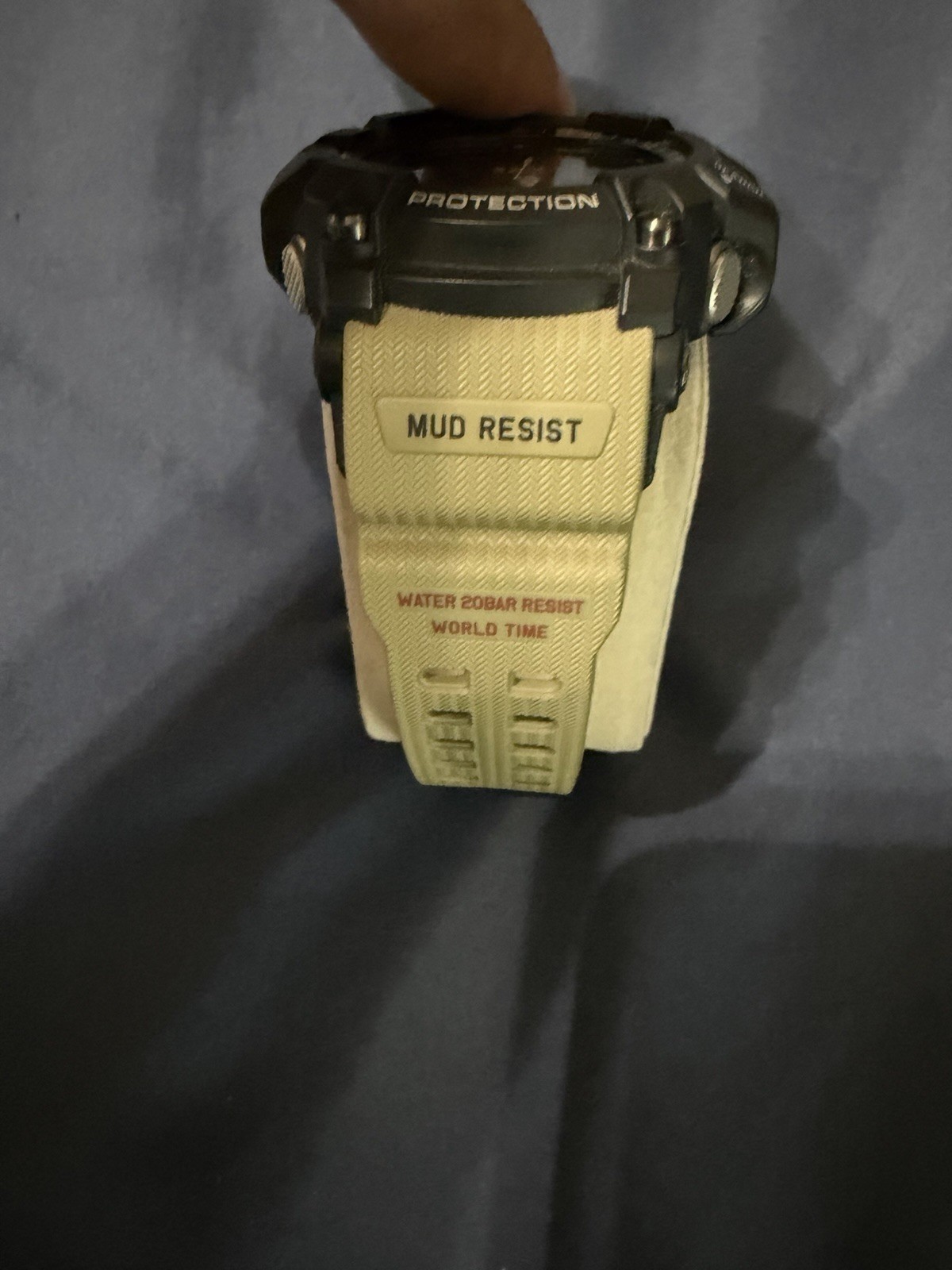 Casio G-Shock Black Dial Tan Resin Strap Mens Watch GG1000-1A5